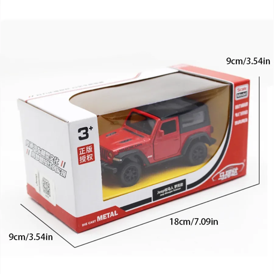Коллекционная Миниатюрная модель автомобиля Jeep Wrangler Rubicon внедорожника из литого