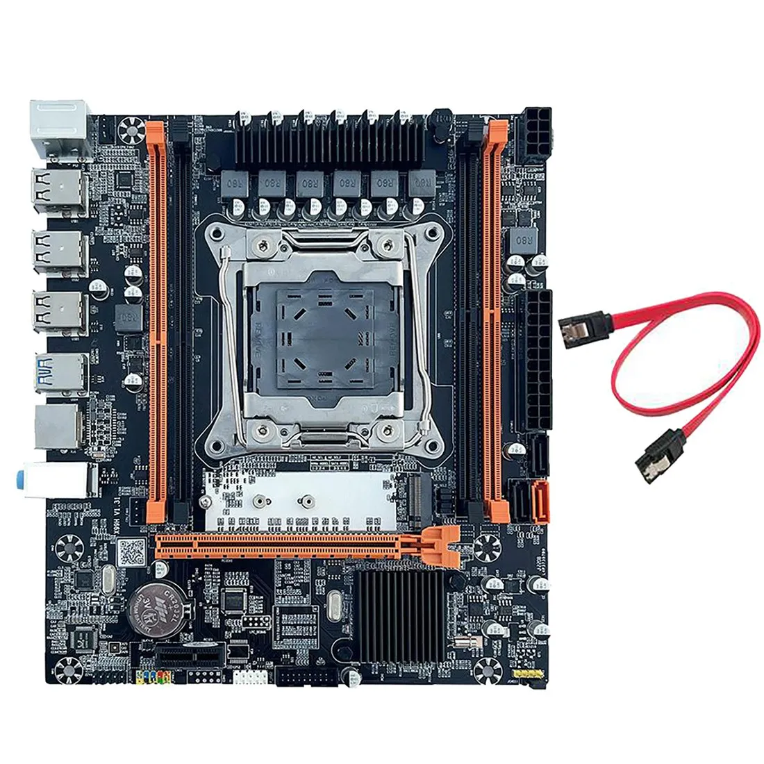 

X99 Motherboard with SATA Cable B85 LGA2011-3 4X DDR4 REG ECC RAM M.2 PCIE SATA3.0 Desktop Gaming Motherboard for E5 CPU