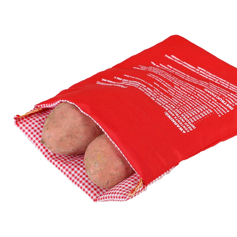 

New Kitchen Microwave Oven Baking Potato Bag Reusable Cooker Keep Warm Quick Baked Pouch Washable Cooking Heating Package Tools