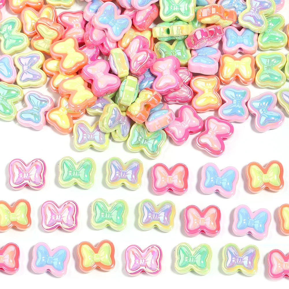 

10 шт./партия, бусины-бабочки для браслетов