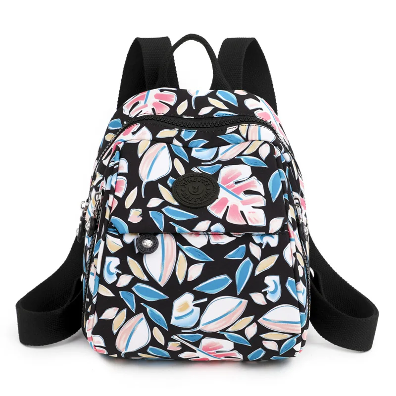 Мини-рюкзак с принтом для женщин Модный женский маленький рюкзак нейлоновые