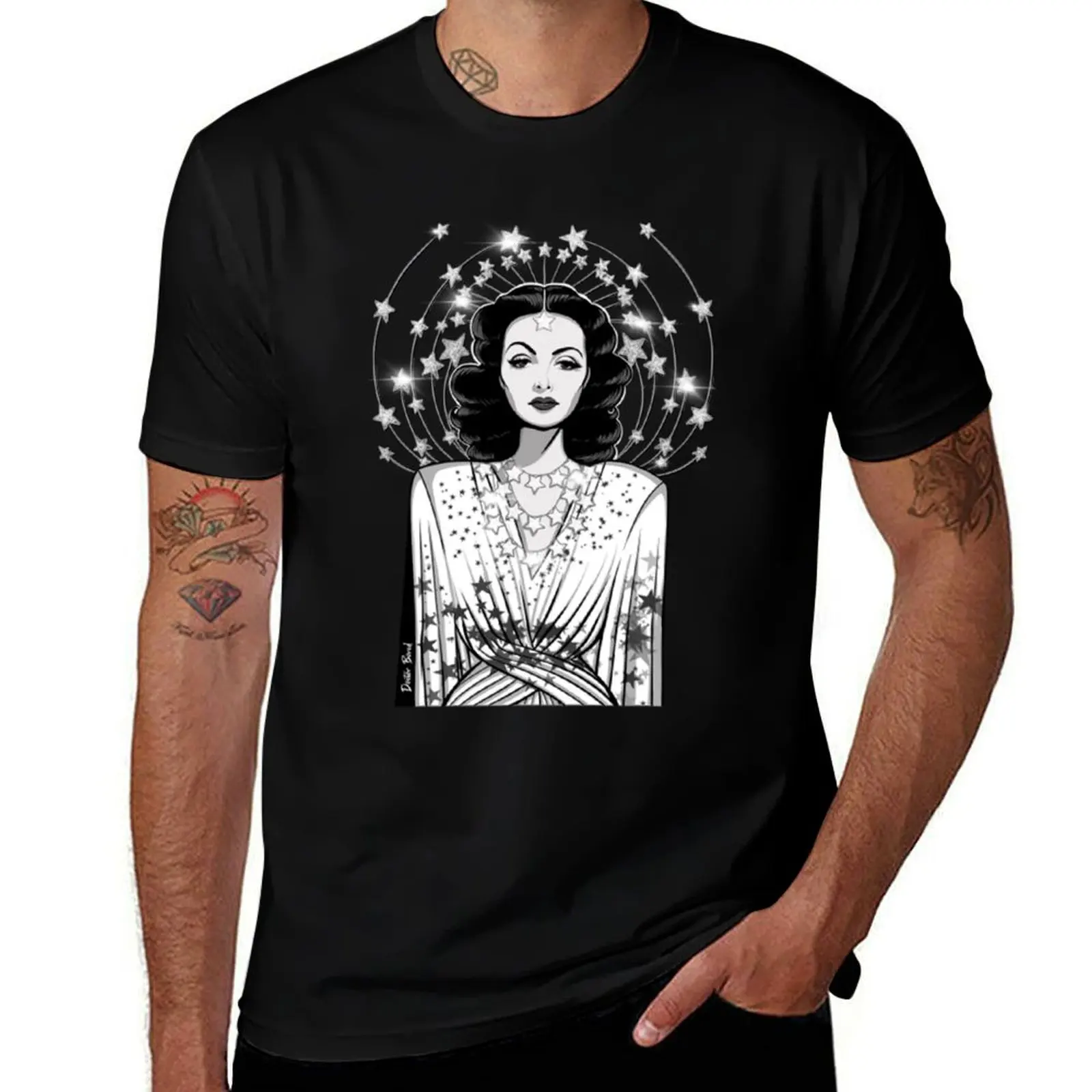 Фото Футболка Hedy Lamarr из мягкого хлопка, базовая модель №1