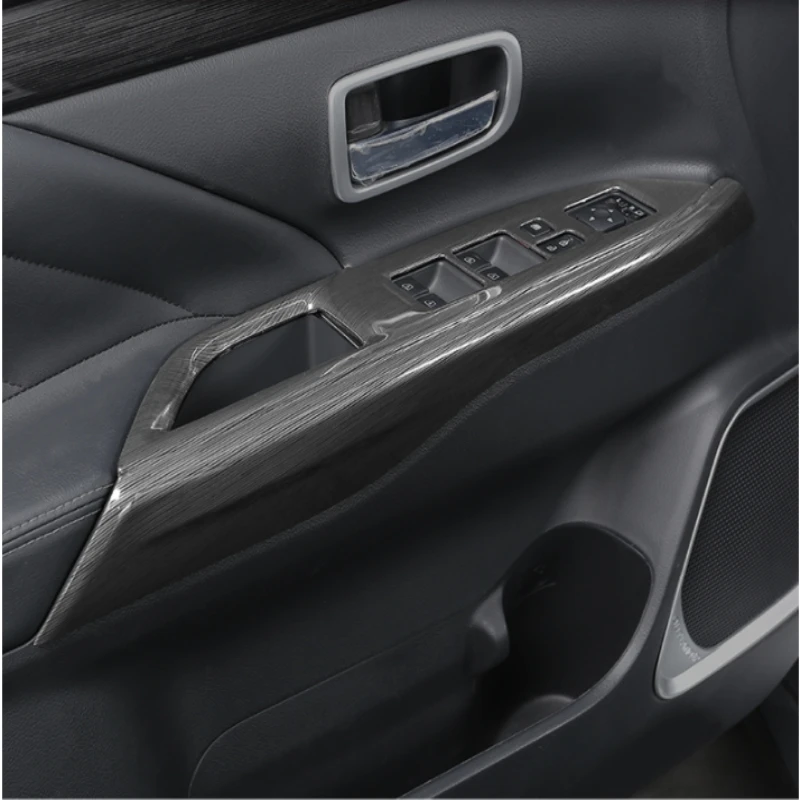 

Для Mitsubishi Outlander 2013-2021 ABS черный Автомобильный интерьер двери окна подъемник стеклянные кнопки переключателя крышка молдинг автомобильные аксессуары