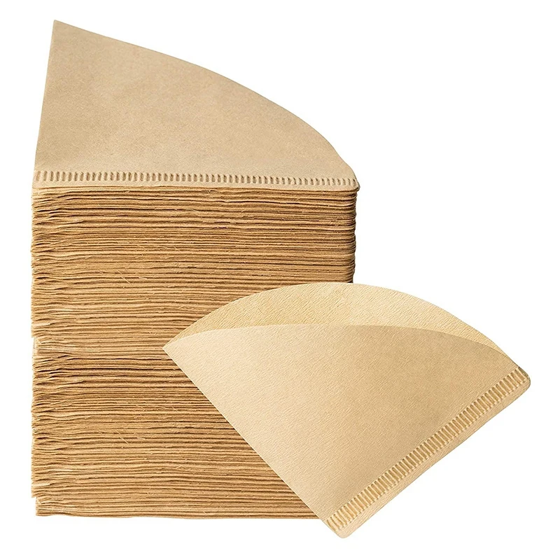 

Фильтровальная бумага для кофе, 300 шт. фильтров для кофеварки из натурального дерева, одноразовые фильтры, капельная бумага для кофе