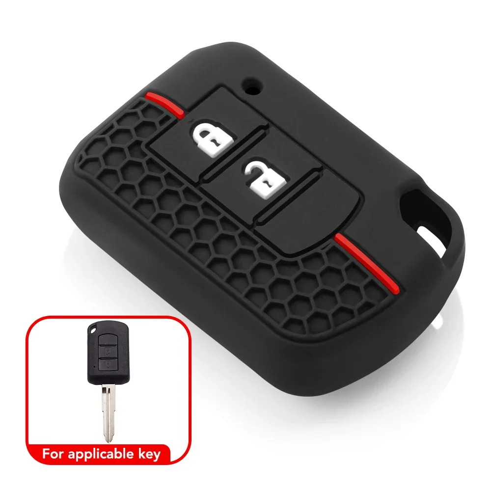 

Чехол-держатель Для Автомобильного Ключа Mitsubishi Eclipse CROSS Outlander SPORT Mirage G4 Lancer, Силиконовый, С Двумя Кноп...