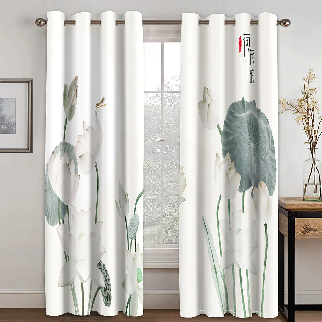 Фото 3D шторы для гостиной синие оконные спальни