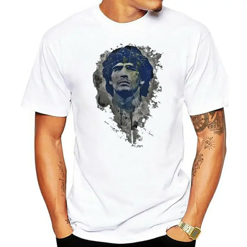 

Мужская футболка черного цвета с изображением Диего Марадоны пола синуса арт-гесченки 012750