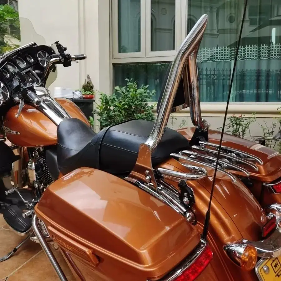 Для мотоциклов Harley Road King, Street Glide, Ultra, Electra, FLHR, FLHXS, CVO 09-26: съемная спинка-багажник (сисси-бар) с креплением для багажа (art.: 3920da161bbd7) - 3920da161bbd7