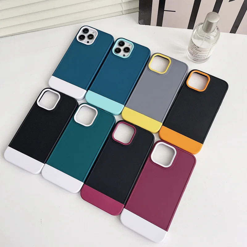 

Luxury Contrasting Color Stitching Phone Case for IPhone 13 12 11 Pro MAX X XS MAX XR 6P 6SPlUS 7P 6G 7G Case Personality Design