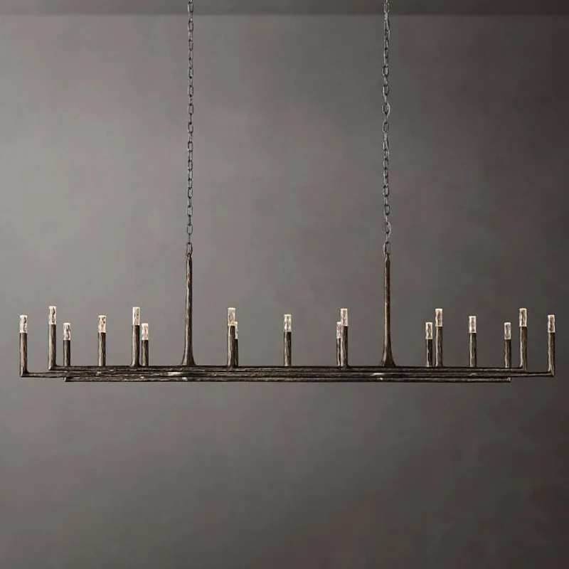 Винтажная американская старая дерево 18-го века латунная черная светодиодная