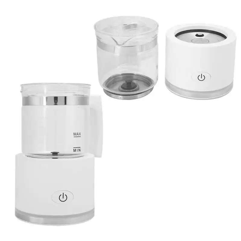 automatic milk frother cold and hot milk foam machine detachable coffee milk warmer tool kitchen gadgets white eu plug 220v free global shipping