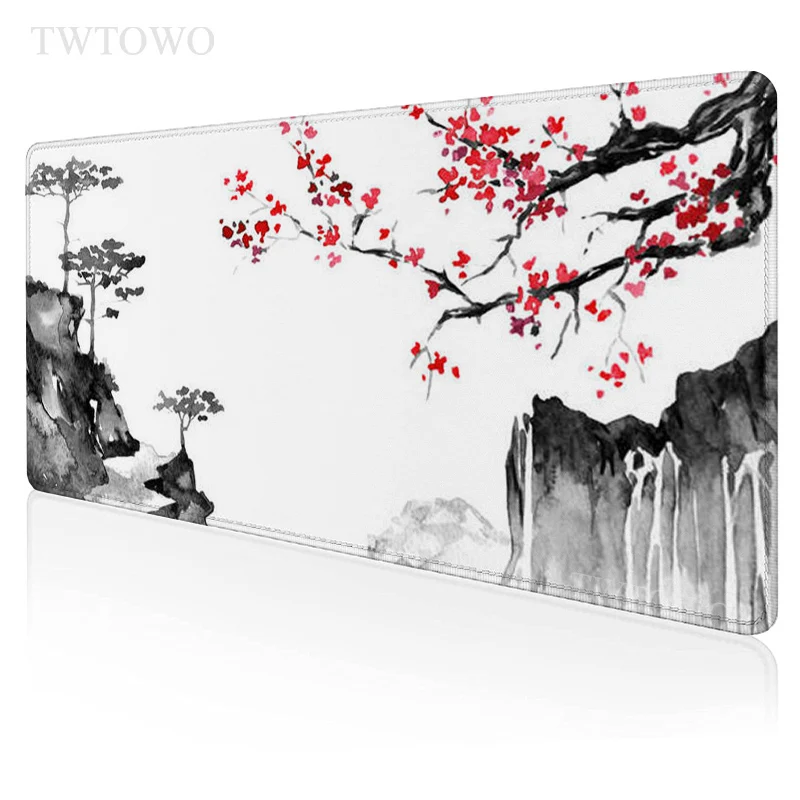 

Japanese Cherry Blossoms Sakura Mouse Pad Gamer XL Custom Home Mousepad XXL MousePads Carpet Anti Slip Natural Rubber Table Mat