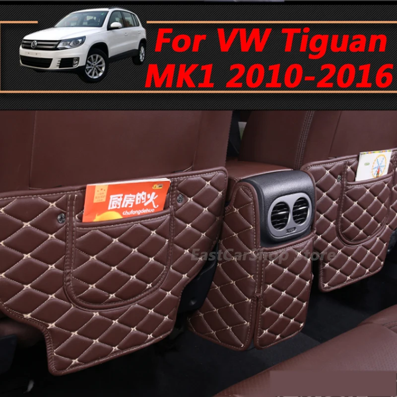 For Volkswagen VW Tiguan MK1 2016 2015 2014 2013 Car Rear Seat Anti-Kick Pad Seat Cover Back Armrest Protection Mat 2010-2012