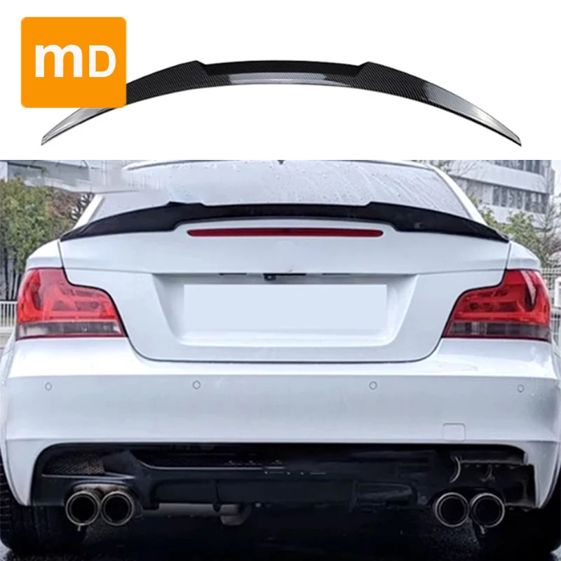 Глянцевый черный спойлер крыло для BMW 1 серии седан E82 E88 2005-2013 M4 верхние Крылья
