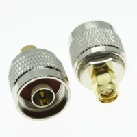 1x pcs n male to sma male plug gold plated sma to n brass straight rf connector coaxial adapters