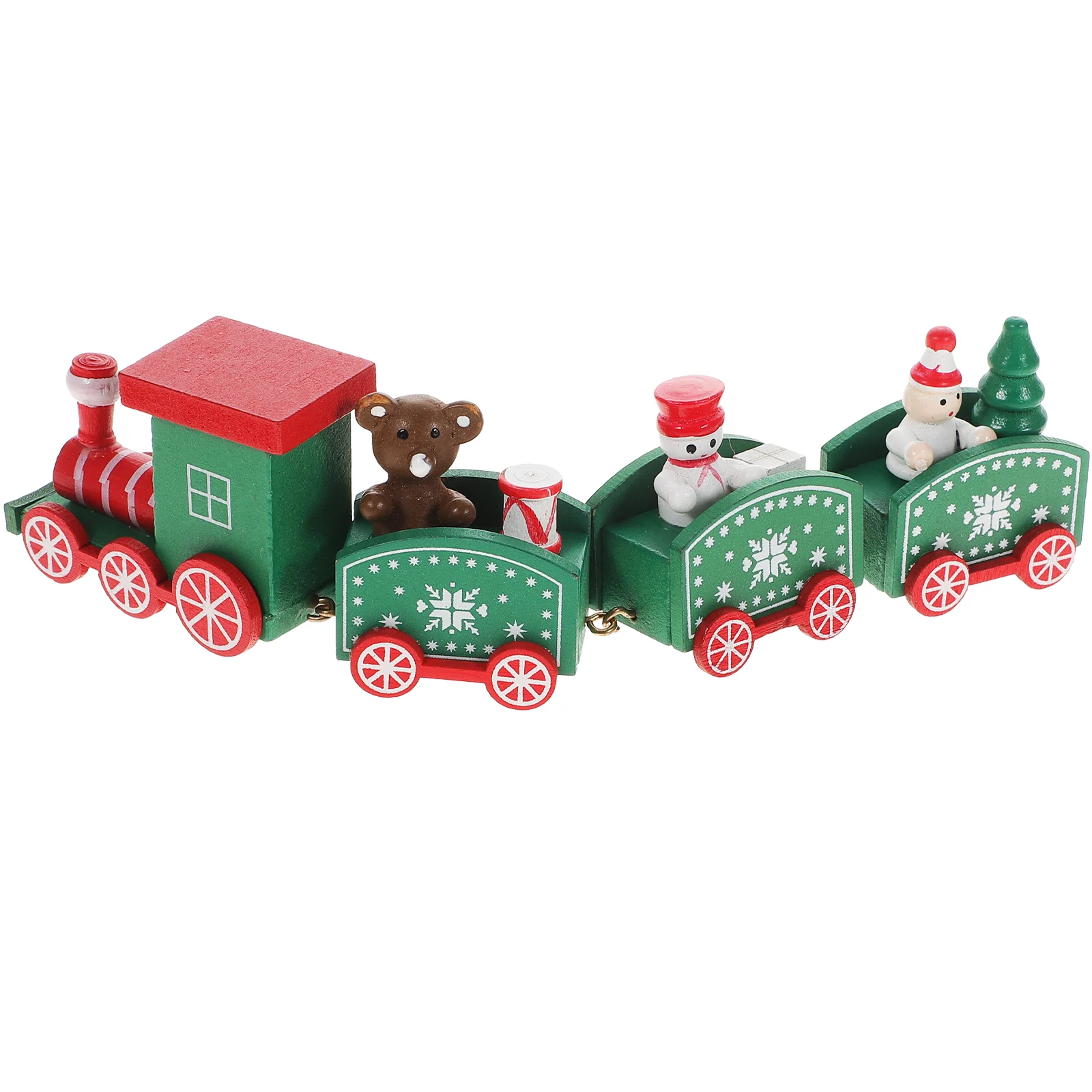

Christmas Train Toys Kids Dining Table Centerpieces Creative Wood Desktop Adornment
