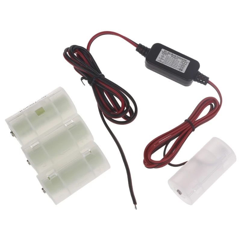 

6V Battery Eliminators 7.5-24V Supply Replace 4pcs 1.5V Batteries Battery Eliminate Cable for Clock Toy Holiday Lights L21D