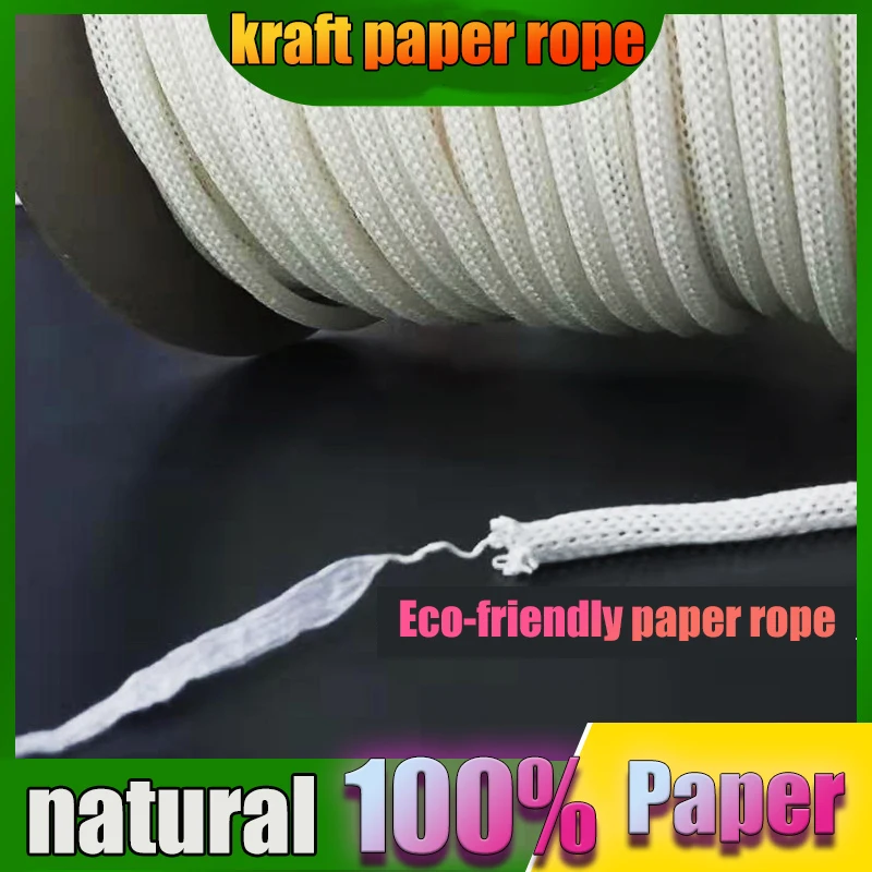 

natural kraft paper rope for decorative paper rope packaging, wedding / Christmas decoration, cookies / cakes / gifts / kit