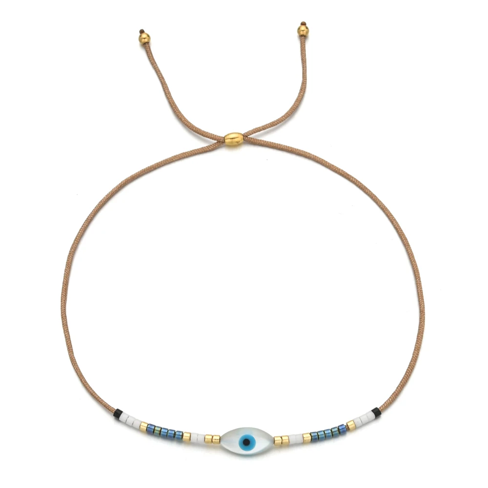 ZMZY богемный Тонкий бисер дружбы в виде семян оболочка Злого Глаза Женская