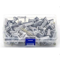 60pcs plastic drywall anchor m8x50mm wall anchor plug with m3 5 self tapping screw butterfly anchor for plasterboard