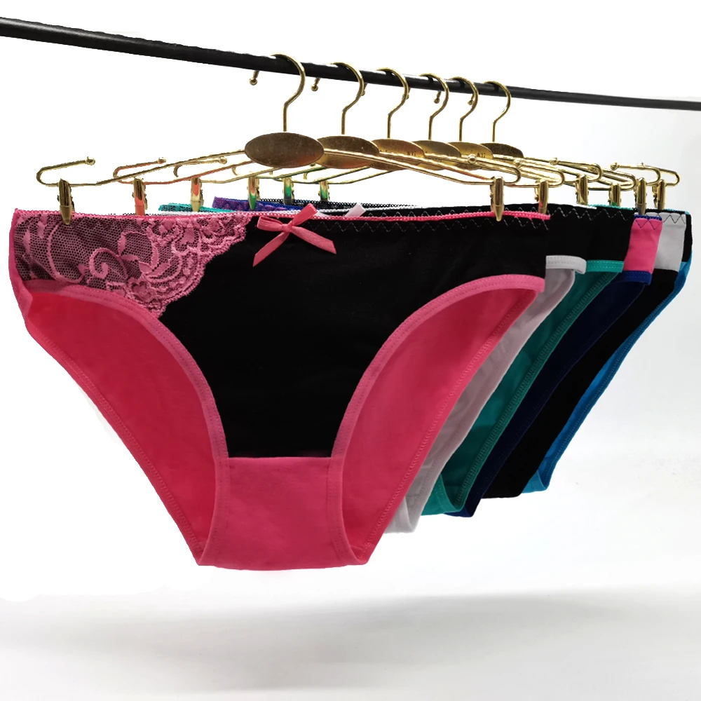 

6 PCS/Set Underwear for Women Low Rise Lace Lady Panties Underpants Cotton Briefs Woman Lingerie Culottes Femme Girl's Intimate