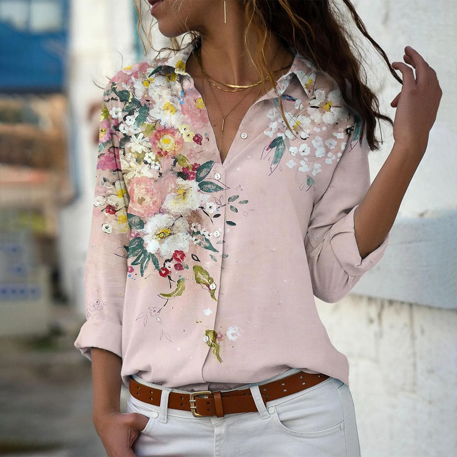 

Woman's Blouses 2023 Spring and Autumn New shirts Fashion Casual Long Sleeve Shirts Feminine Temperament Polyester Shirts Top