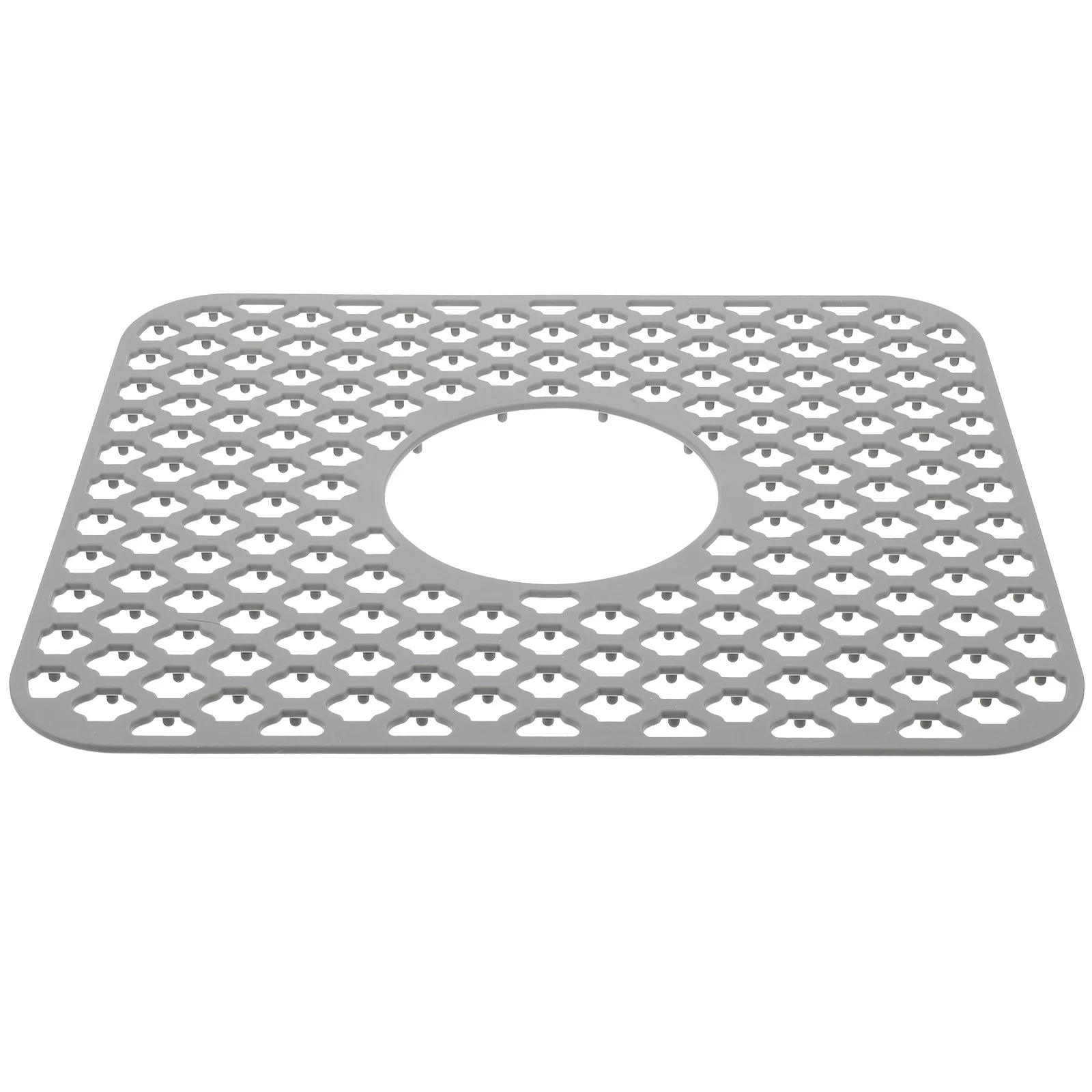

Sink Mat Antiskid Kitchen Guard Silicone Mats Drain Drying Draining Cushion Protectors Hollow Pad Dish Drip Behind Filter Water