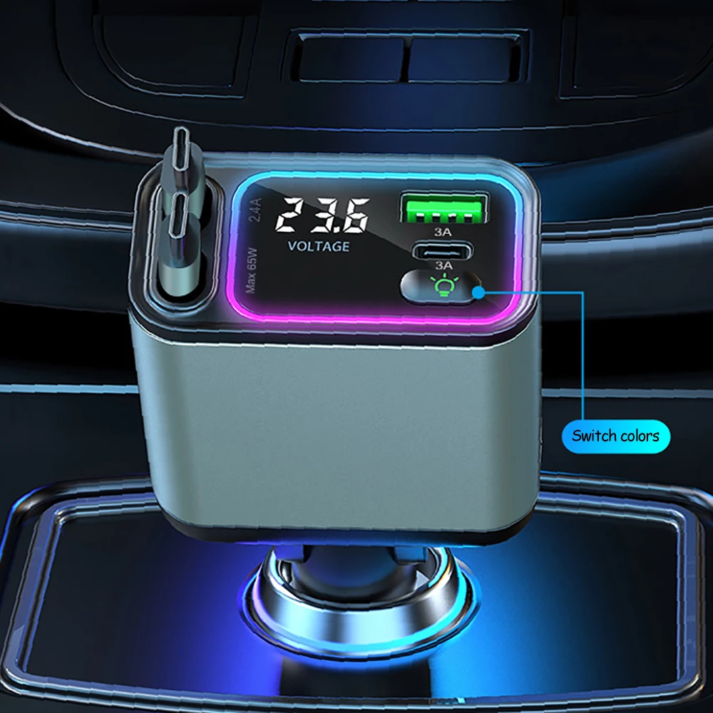 Автомобильное зарядное устройство 90 Вт 4 в 1 супер быстрая зарядка автомобильное