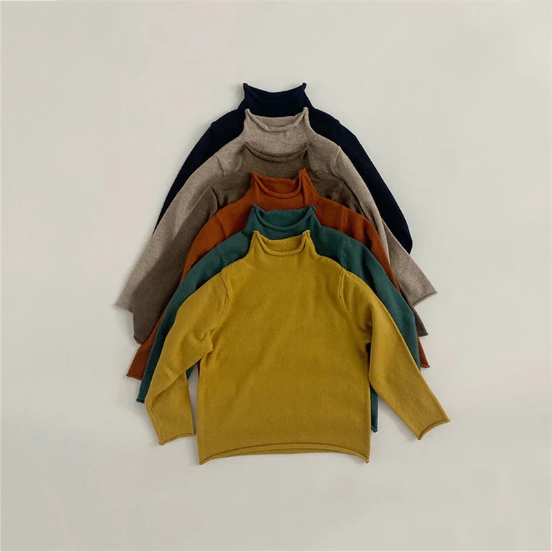 

Детский Повседневный базовый свитер Детская Мягкая шерстяная одежда для малышей