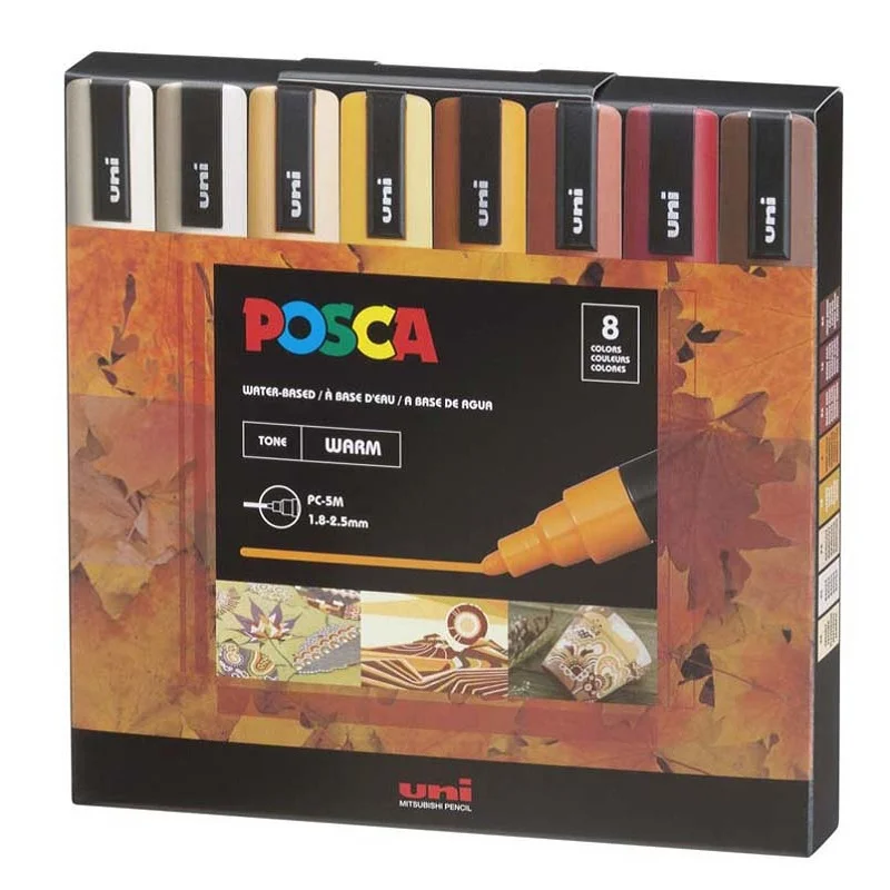 Японские акриловые маркеры Uni Posca новый набор из 8 цветов ПК-5 м ширина линии 1 8-2 5 мм