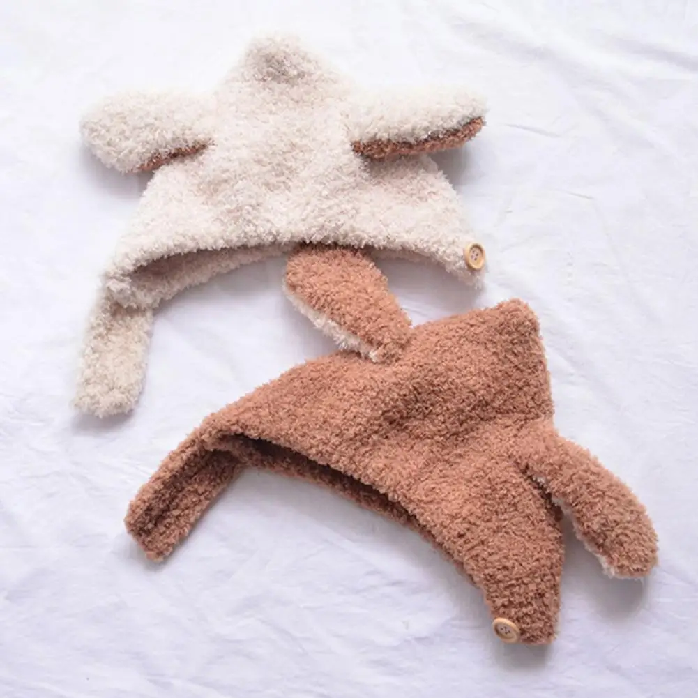 

Детская шапка, эластичная, 5 цветов, ветрозащитная, с милыми кроличьими ушками