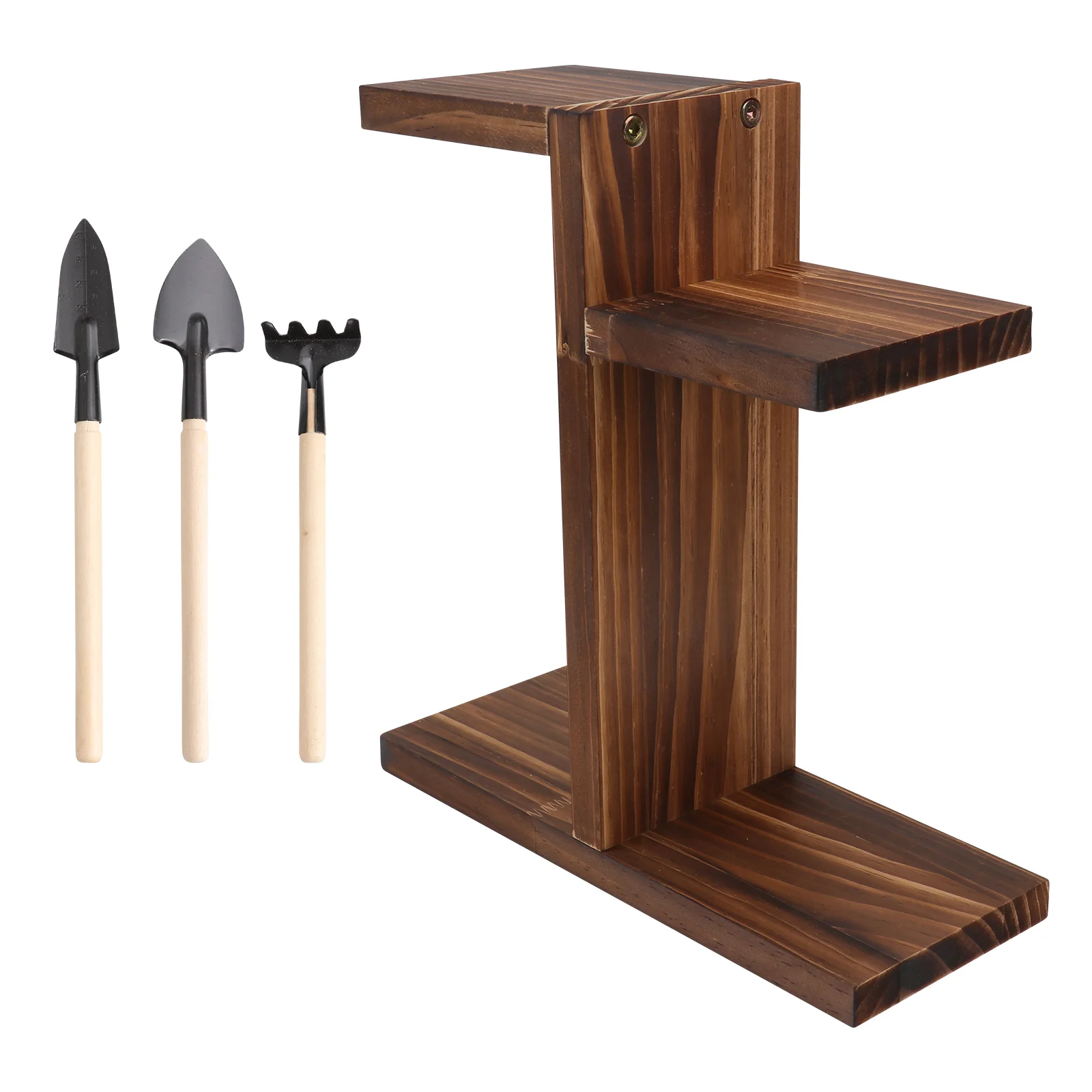 

1Pc Wooden Flowerpot Holder Succulent Pot Shelf Multi-layer Storage Stand Coffee