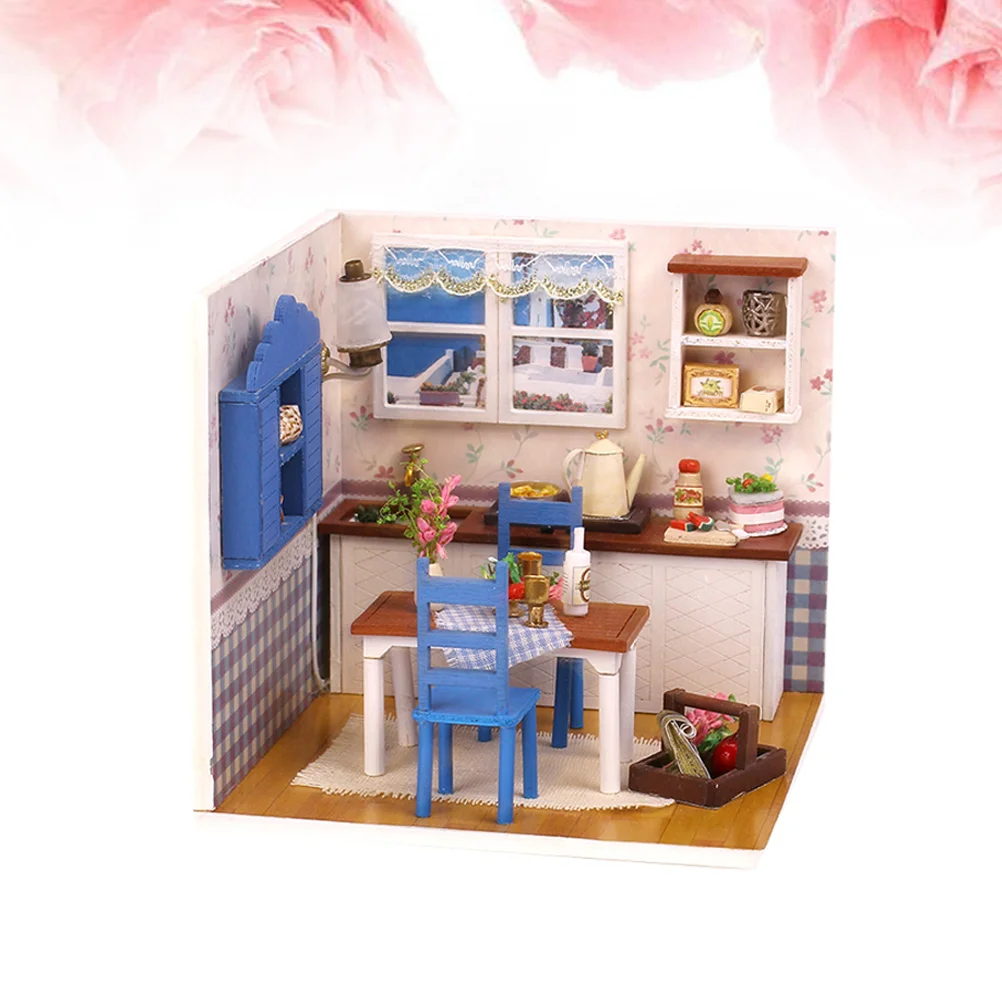 

Mini House Miniature DIY House Kit Educational Handmade Assembly Model Creative Room With Furniture (M-005)