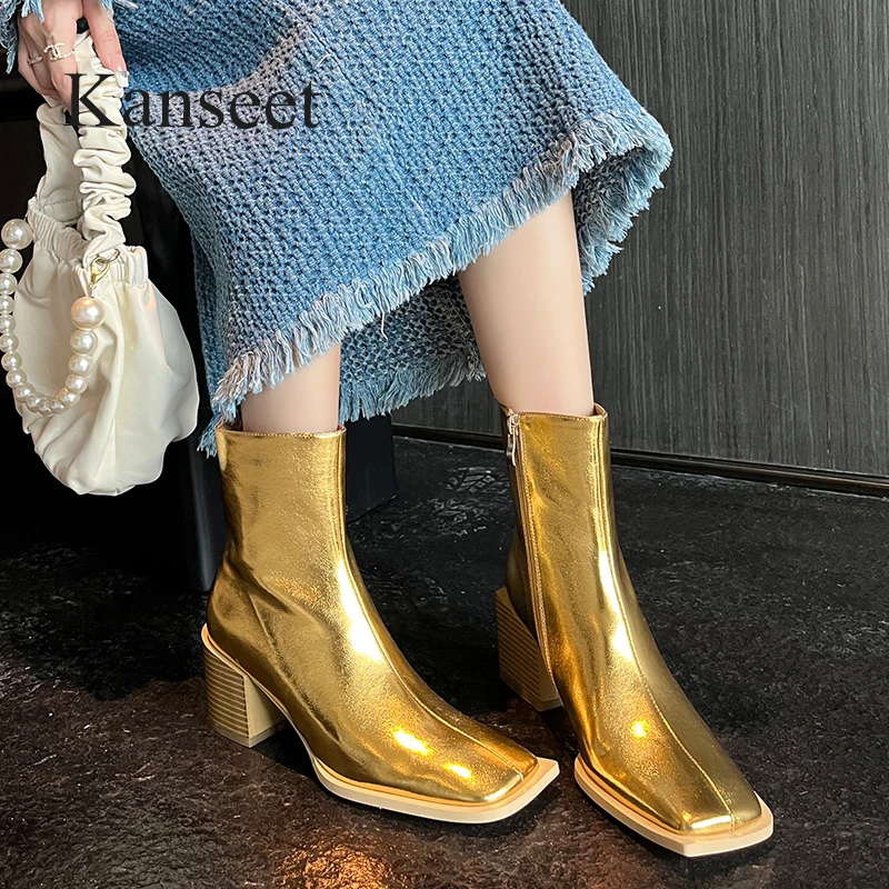 

Женские ботинки из натуральной кожи, на молнии, на высоком каблуке