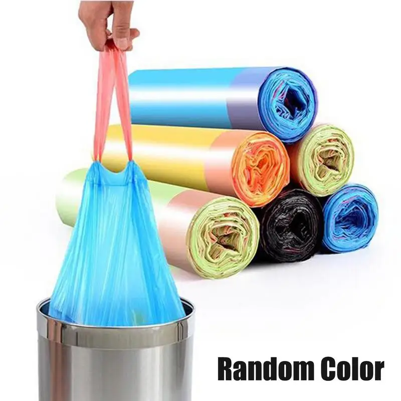 

Кухонные мешки для мусора, тяжелые износостойкие пакеты на шнурке, с ручкой, для 15 штук