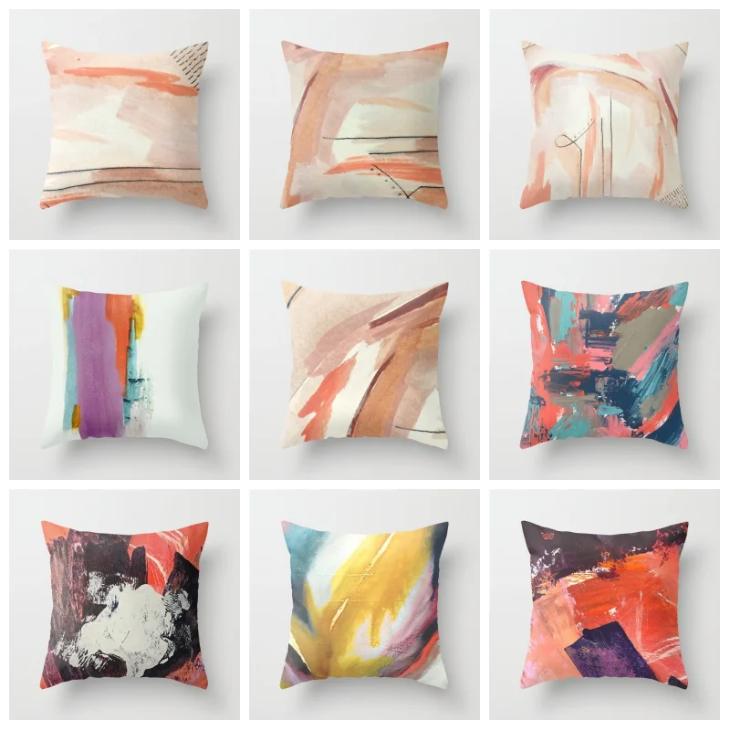 

Красота различные брызги чернила рисунок подушки наволочки Короткие Плюшевые высокое качество квадратные толстые подушки наволочки