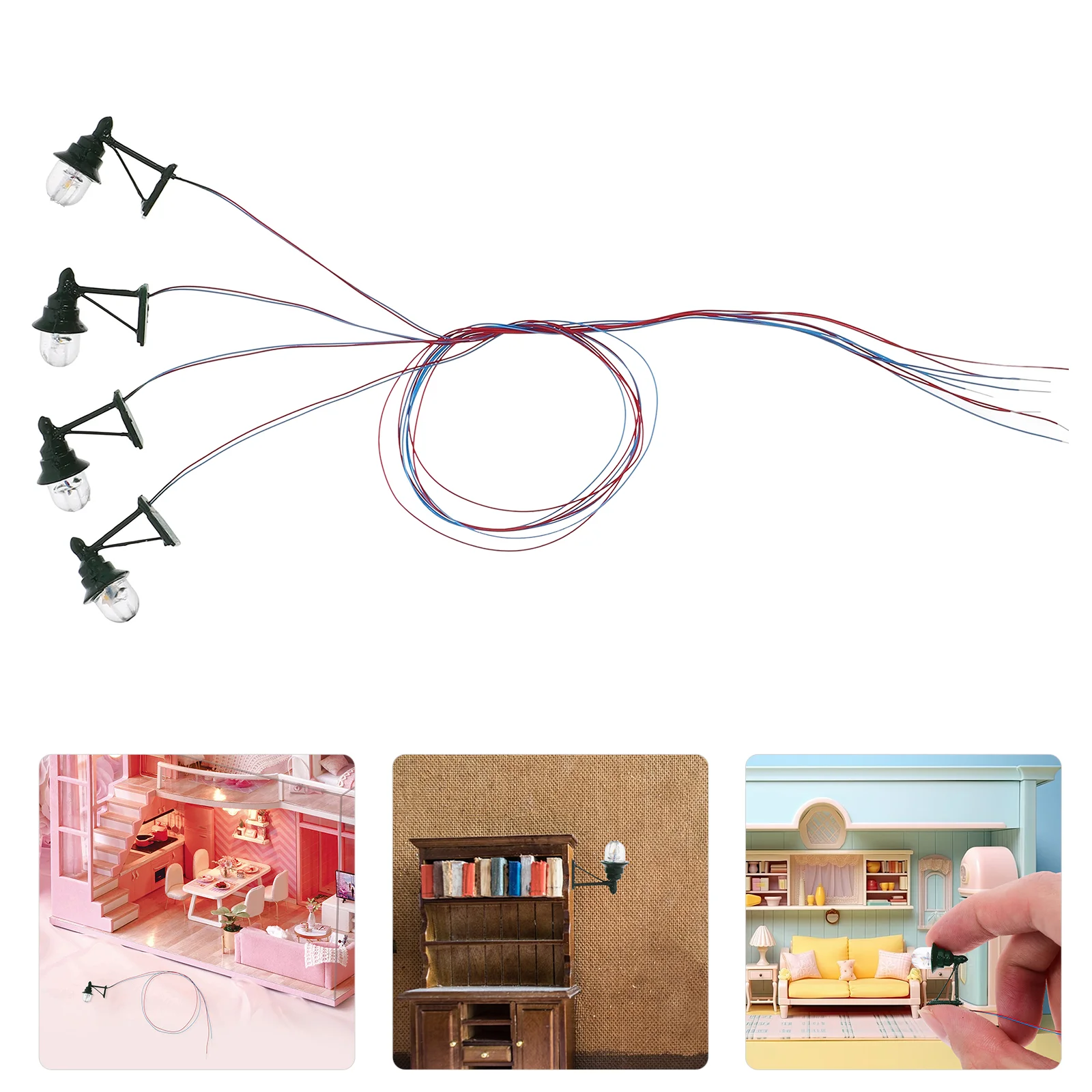 Миниатюрный уличный фонарь Green ABS 3V |