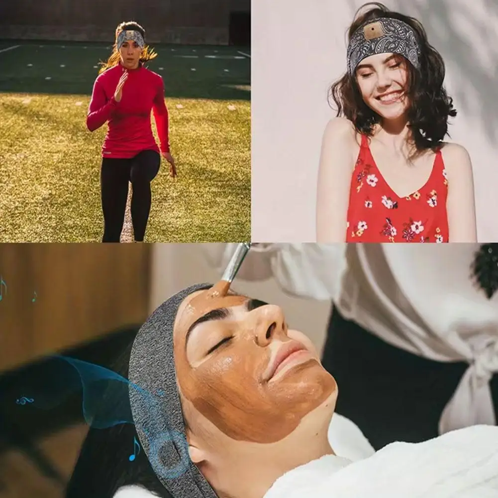 Наушники Bluetooth-совместимые спортивные бандана Бохо головная повязка наушники HD