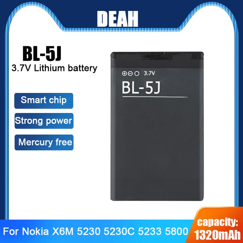 Аккумулятор для телефона Nokia X6M 5230 5230C 5233 5800 3020 XpressMusic N900 C3 Lumia 520 520T - купить по