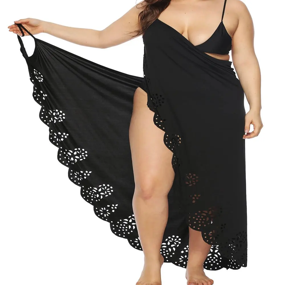 

Женский размера плюс купальник накидка без рукавов на бретельках пляжная одежда с открытой спиной летние платья Cami