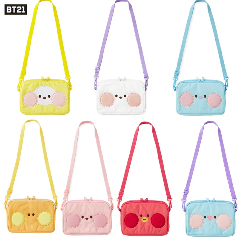 

Bt21 Anime Shoulder Storage Bag Kawaii Bts Chimmy Shooky Rj Tata Nylon Portable Travel Crossbody Bag Coin Purse Children's Gifts