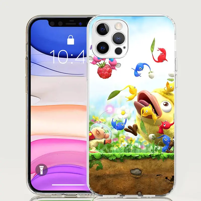 Фото Чехол для телефона Game P-PikminS 4 для Apple iPhone 17 16 15 14 Plus 13 12 Pro Max 11 17E 16E 7 SE 8 + SE 2020 Trend Fundas 17 Ai №3