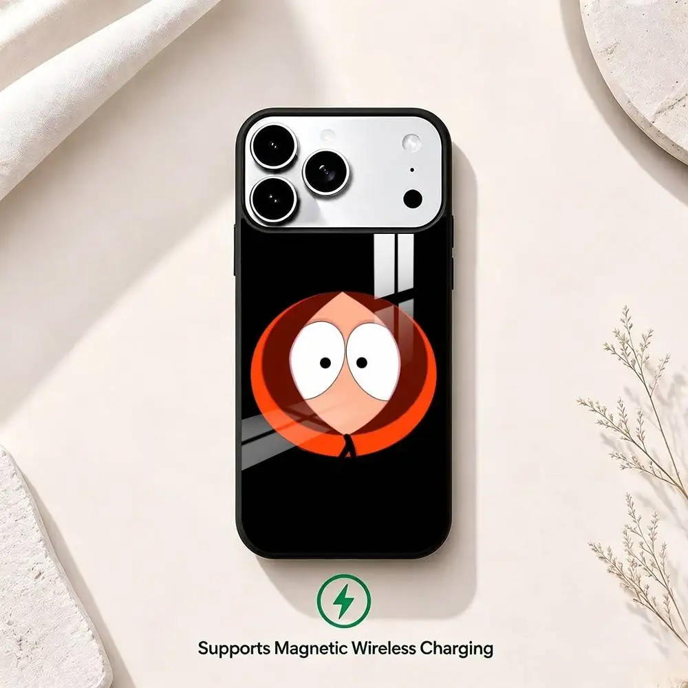 Фото Чехол для телефона с мультяшным дизайном S-South Park для iPhone 17, 16, 15, 14, 13, 12, 11 Plus, Pro, совместимый с магнитной беспроводной зарядкой №4