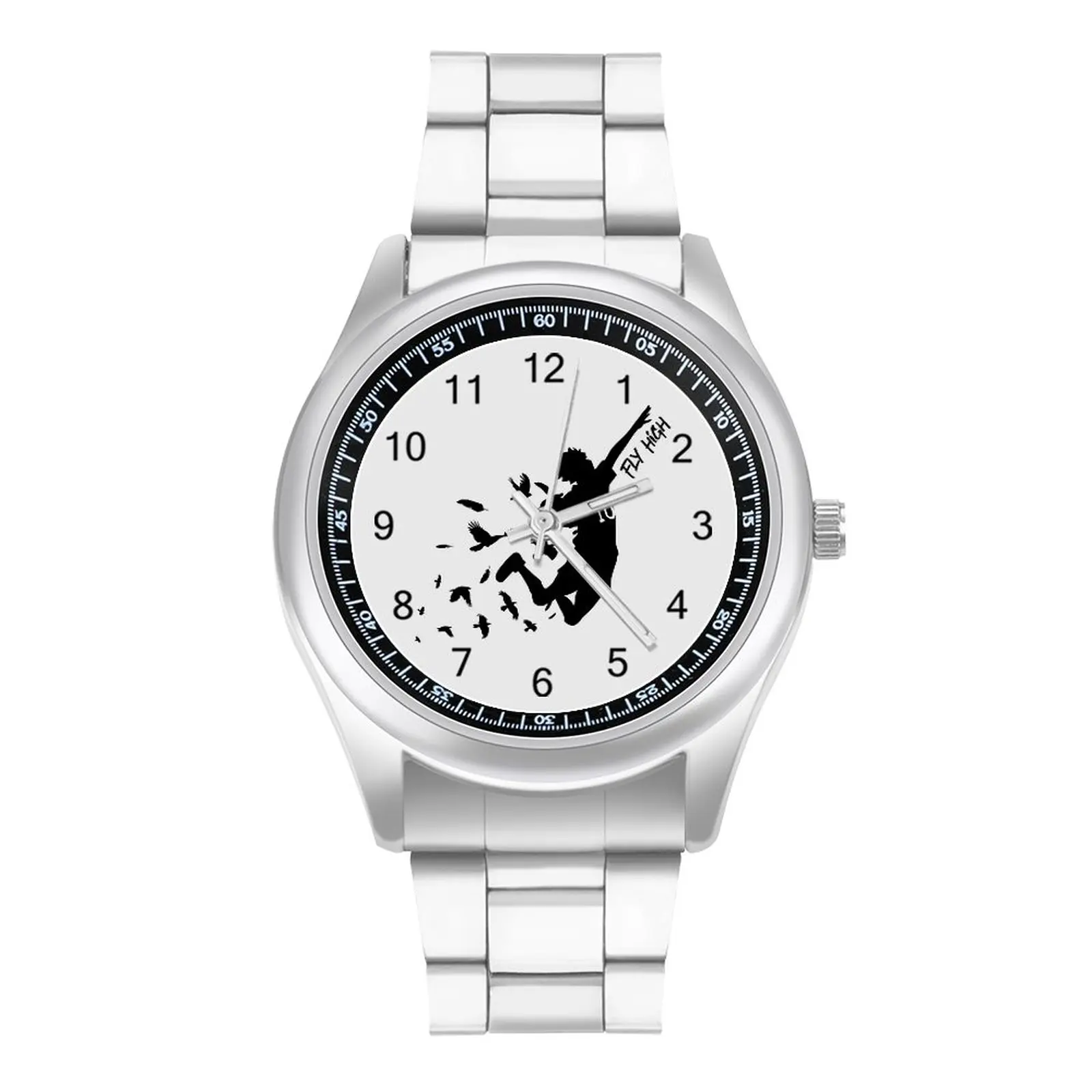

Hinata Shoyo Fly High Karasuno Quartz Watch Haikyuu Home Exclusive Wrist Watch Stainless Photo Design Ladies Wristwatch