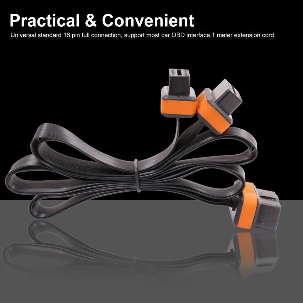 

Practical OBD2 Female Connector Lightweight Metal OBD2 Diagnostic Adapter Code Reader OBD2 Extension Cable