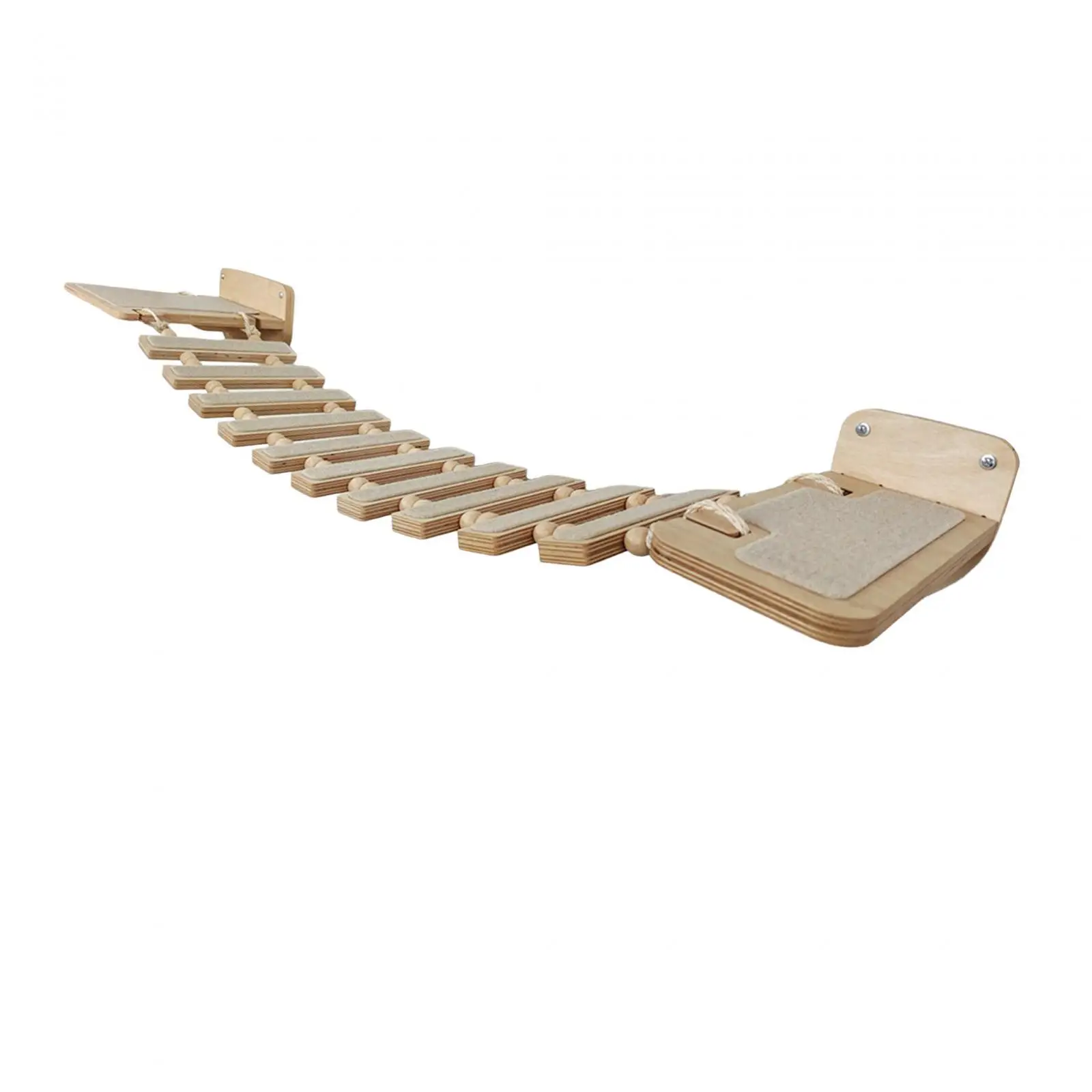 

Cat Bridge Ladder Wall Mounted Cat Shelves Hammock Bed Wooden Jumping Platform