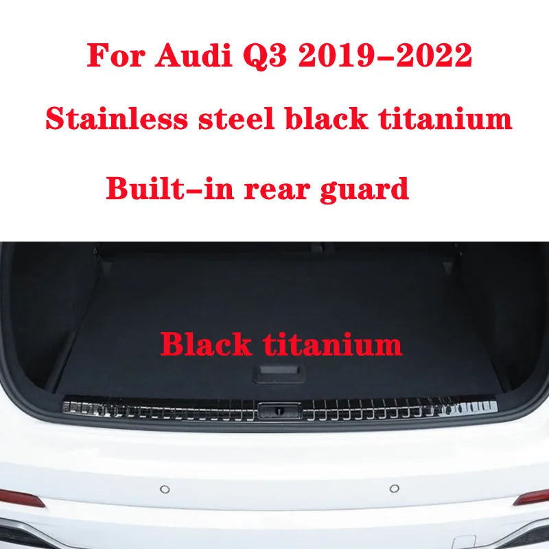 

Car Stainless Rear Bumper Protector Trunk Door Plate Cover Trim For Audi Q3 2019 2020 2021 2022