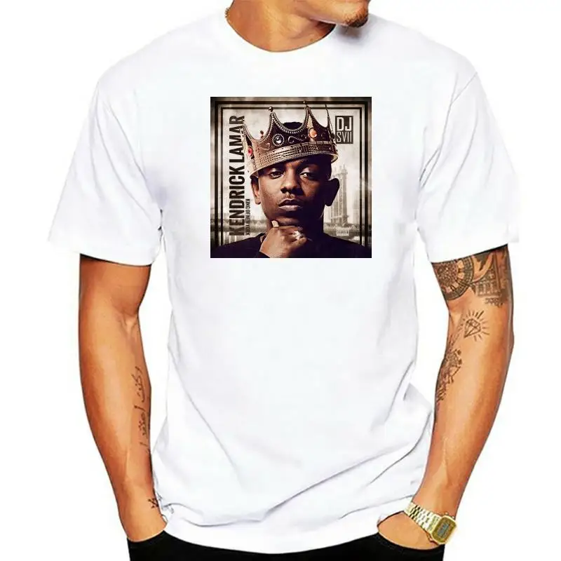 

New Kendrick Lamar *King of New York Rap Hip Hop Men's Black T-Shirt Size S-3XL Newest 2022 Men T-Shirt Fashion