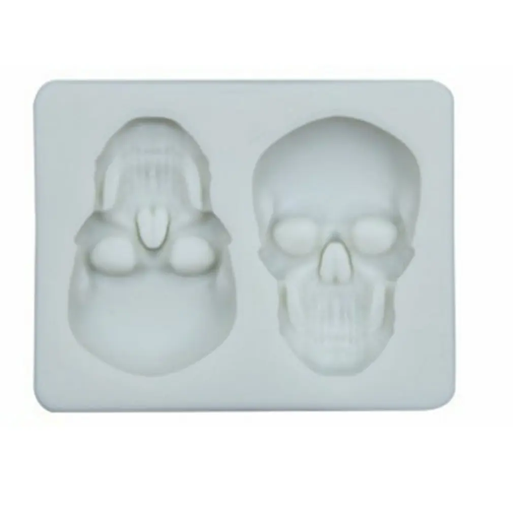 

Halloween 3D Skull Cake Mold Silicone Chocolate Modeling Tools Kitchen Decorating Moulds Hot Halloween 3D Skull Cake Mold