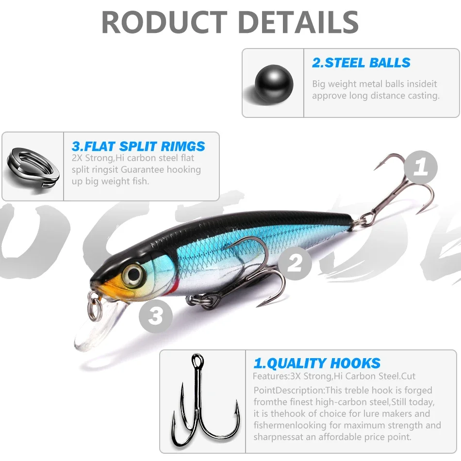 MOOKZZ 2023 Новое поступление горячая Распродажа 77 мм 10 г подвеска жесткая рыболовная